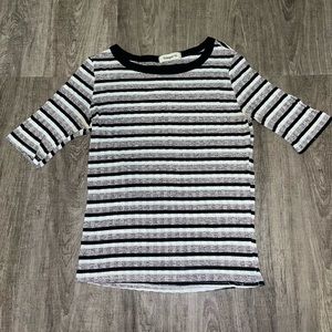 Light Purple, White, & Black Stripped T-Shirt from Ginger G